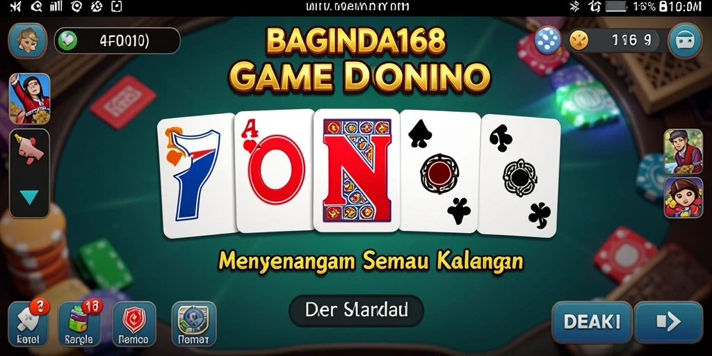 Tampilan gameplay seru dari BAGINDA168 game Domino.