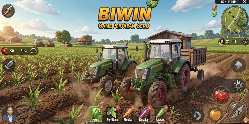 Tampilan gameplay menakjubkan dalam game pertanian BIWIN.