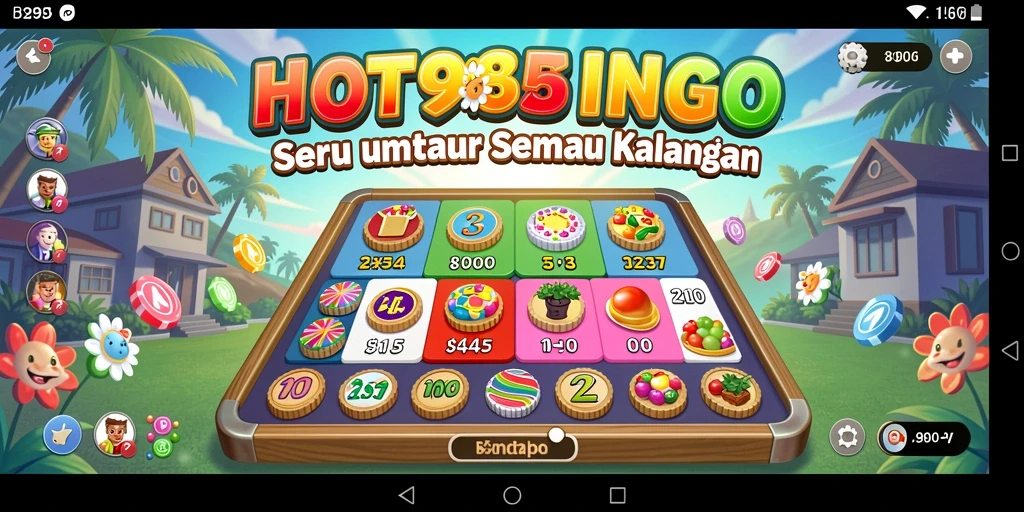 Screenshot HOT985 menampilkan gameplay Bingo yang interaktif dan seru.