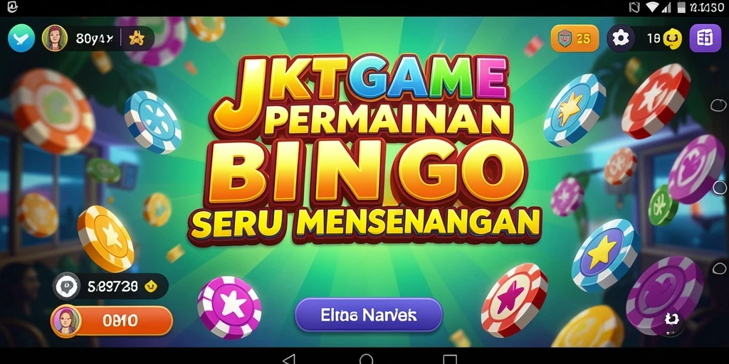 Tampilan gameplay seru dalam aplikasi Bingo JKTGAME.