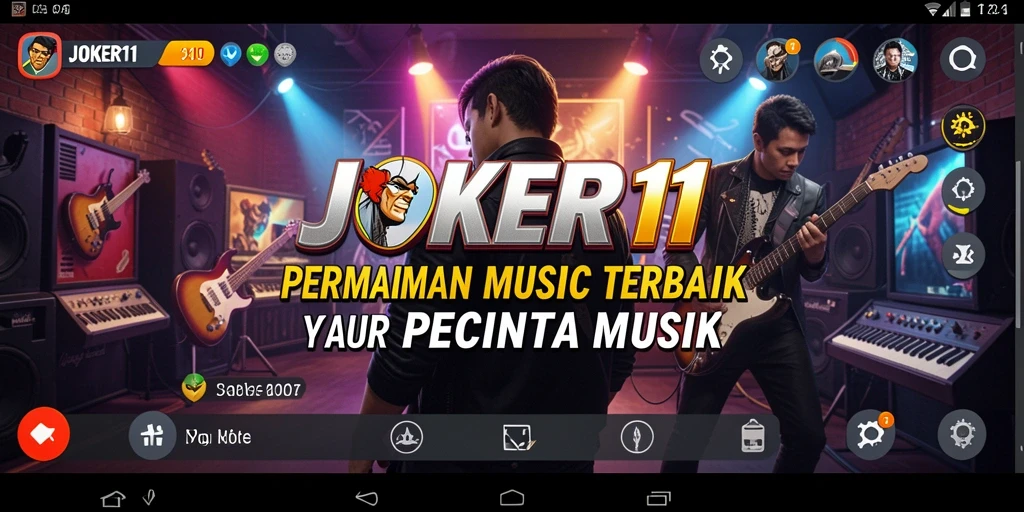 Tampilan screenshot yang menunjukkan pengalaman bermain Musik di JOKER11.