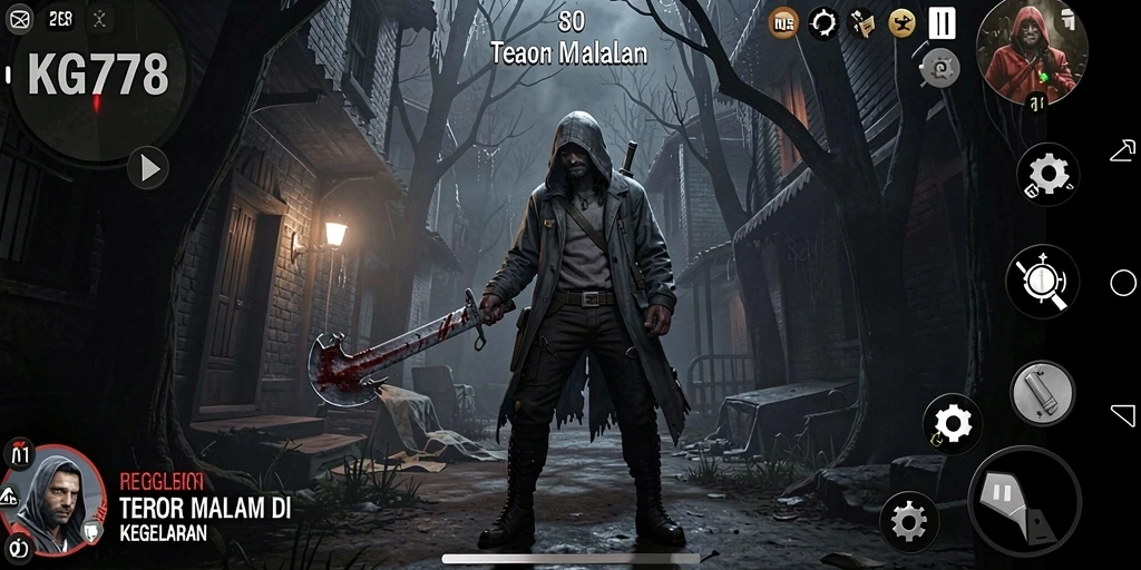 Gambaran gameplay KG778 yang menegangkan dan horor.