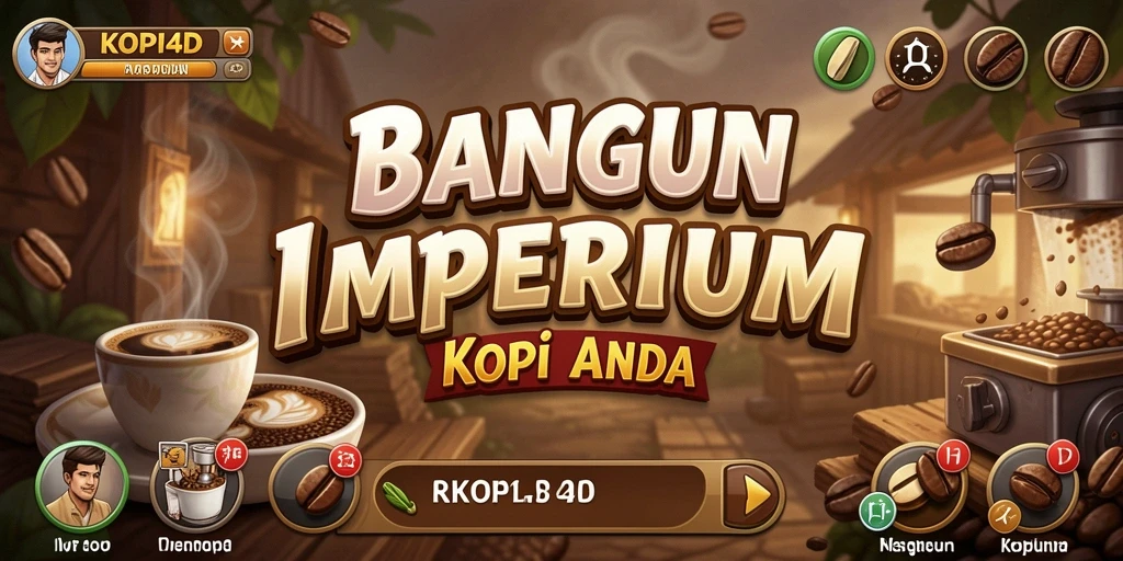 Screenshot gameplay KOPI4D menampilkan pengelolaan kedai kopi yang dinamis.