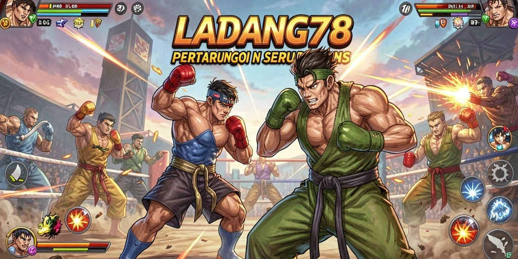 Tampilan gameplay seru di LADANG78 dengan pertarungan menegangkan.