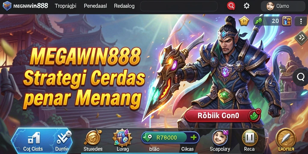 Tampilan gameplay MEGAWIN888 dengan pertempuran strategis.