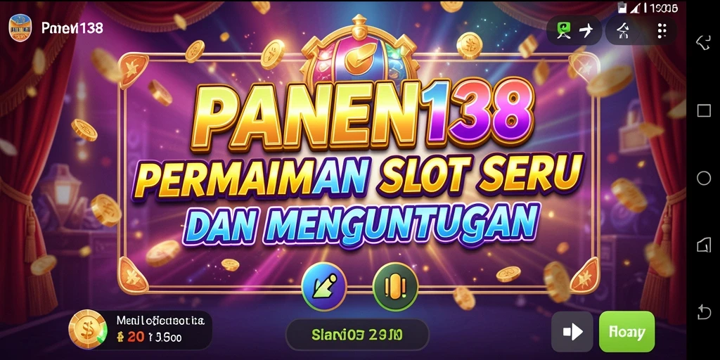 Screenshot PANEN138 menampilkan gameplay slot yang menegangkan dan visual menarik.