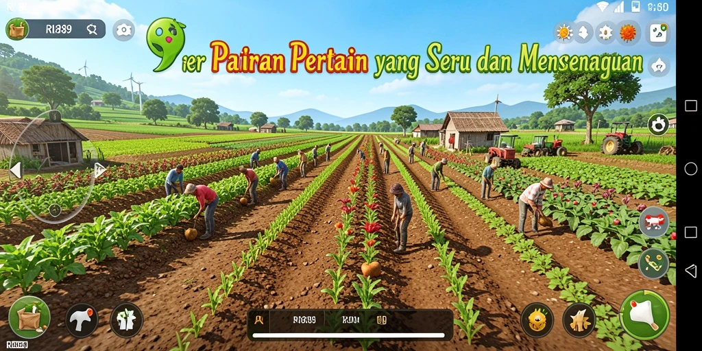 Tampilan seru dan interaktif dari gameplay Farming RI889.