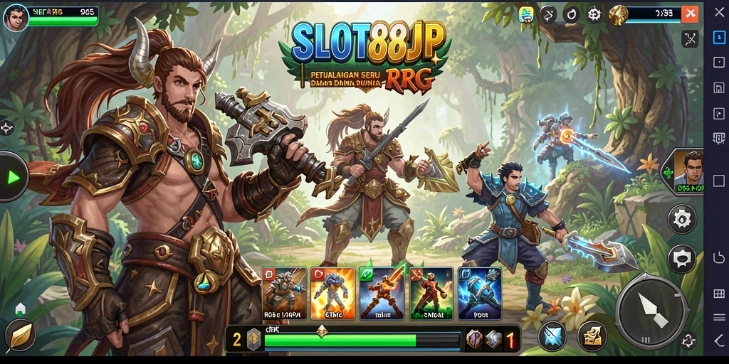 Screenshot gameplay menunjukkan petualangan seru di dunia <strong>SLOT88JP</strong>.