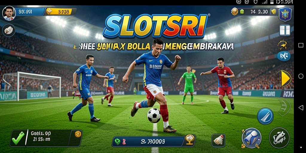Tampilan gameplay menarik dari SLOTSRI, menampilkan aksi pertandingan sepak bola.