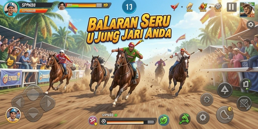 Tangkapan layar gameplay SPN88 menampilkan balapan penuh aksi.