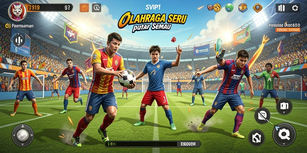 Screenshot SVIP1 menampilkan aksi seru dalam pertandingan olahraga.