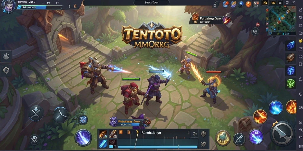 Screenshot menunjukkan aksi seru dalam permainan MMORPG TENTOTO.
