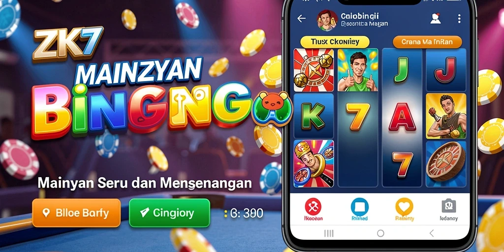 Tangkapan layar utama ZK7 yang menunjukkan gameplay Bingo yang seru.