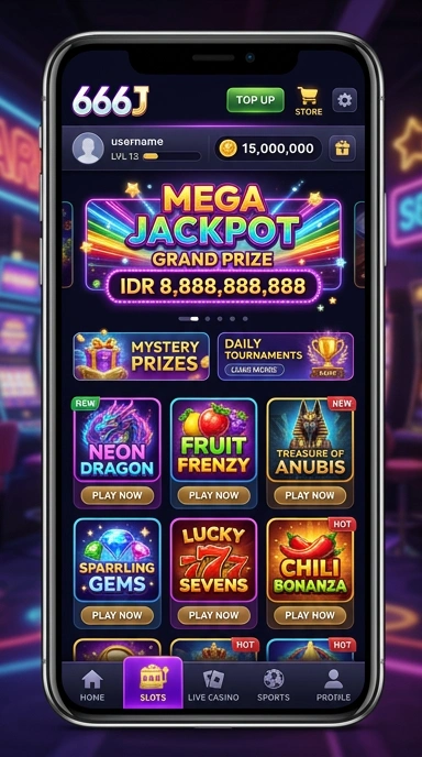 Tampilan antarmuka pengguna 666j yang sederhana dan intuitif.